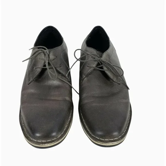 Steve Madden Hasten Distress Leather Oxford Gray - Picture 3 of 9